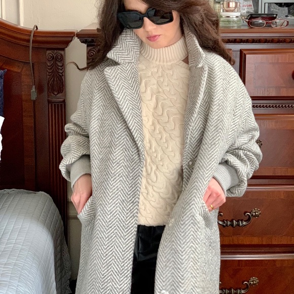 Stradivarius wool coat - Picture 2 of 13